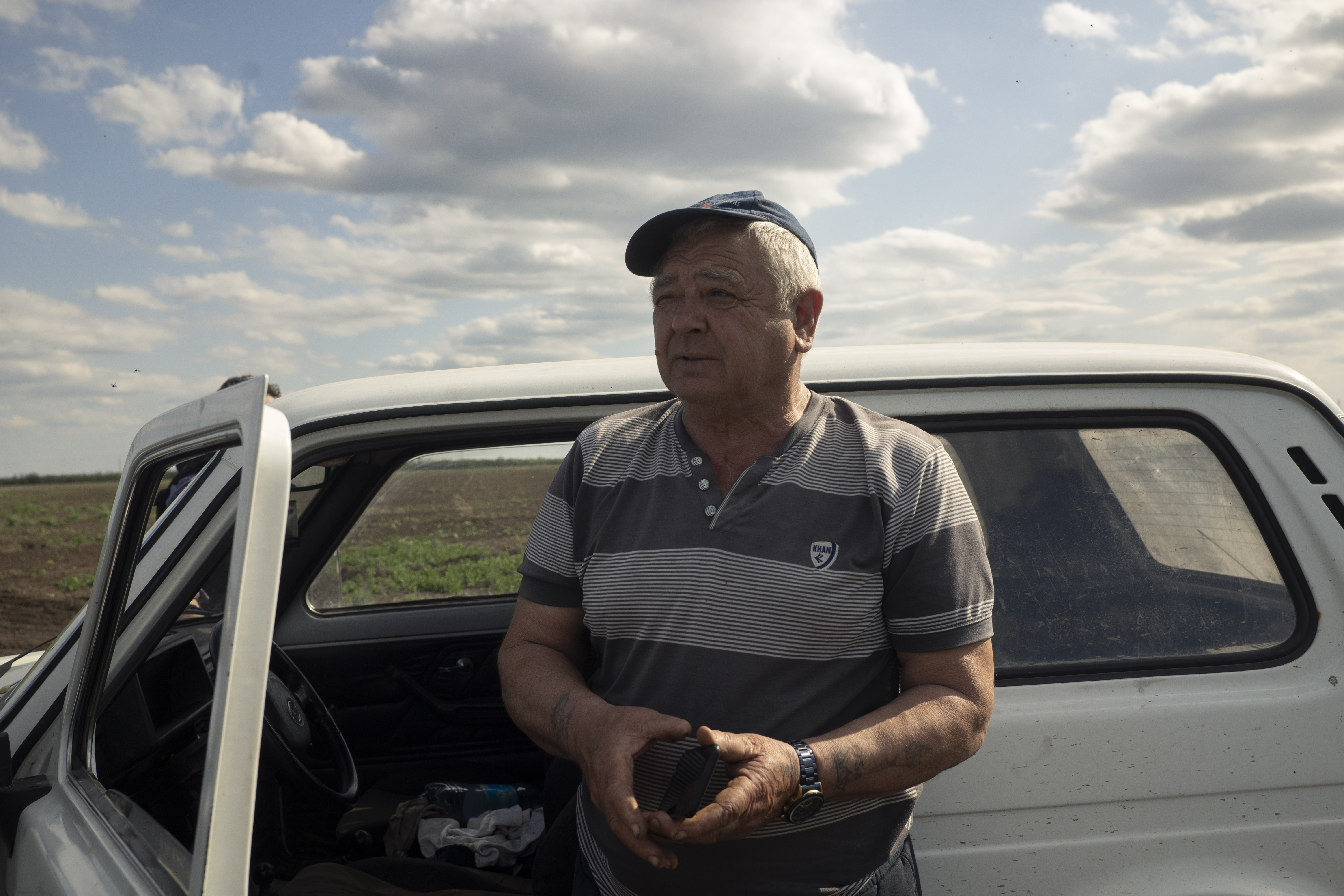 Vladimir, agriculteur au nord de Mykolaïv.