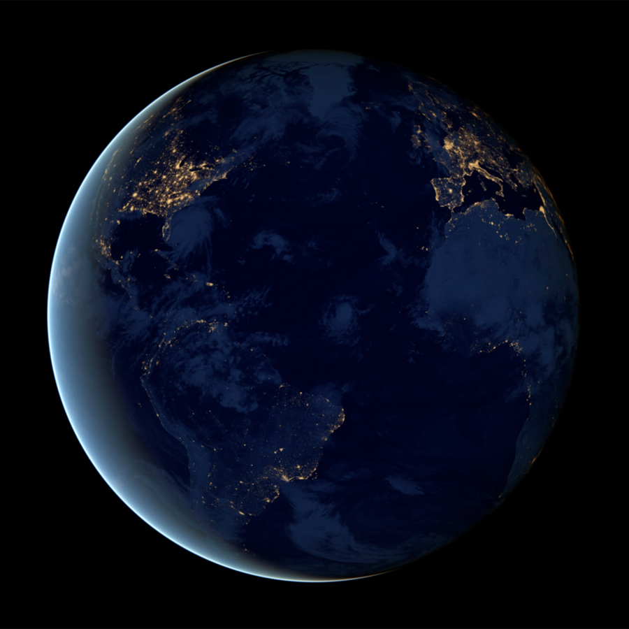earth at night nasa