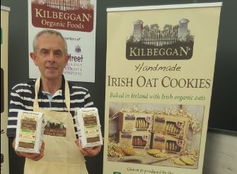 Pat Lalor with his oats and other farm produce (c) Pat Lalor