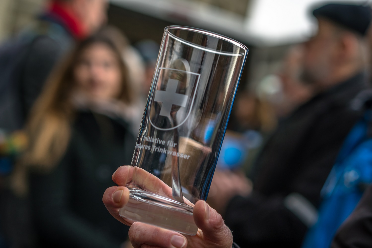 the Clean Drinking Water Initiative glass