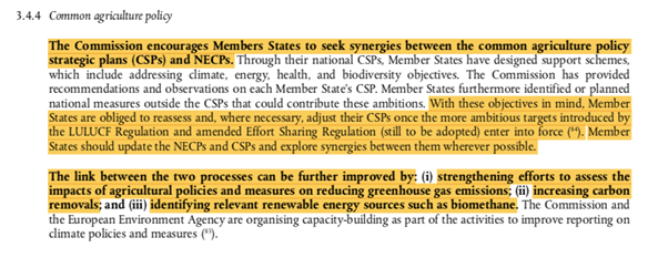 Figure 1: Link between NECP and CSPs, source: NECP revision guiding document