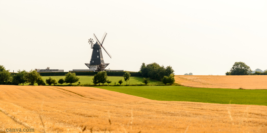 A windmill at a field in Denmark