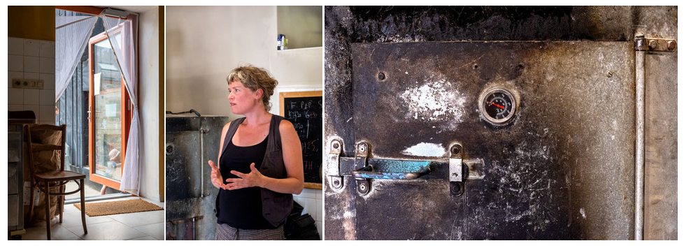 Chloé's bakery workshop and her old Soupart brand oven © Adèle Violette